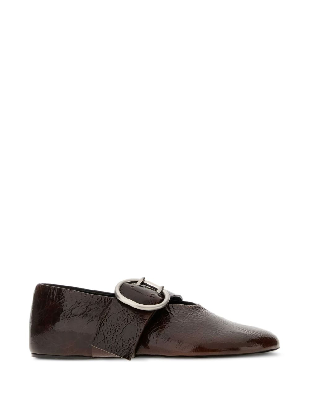 buckle-detail leather ballerina flats - 2