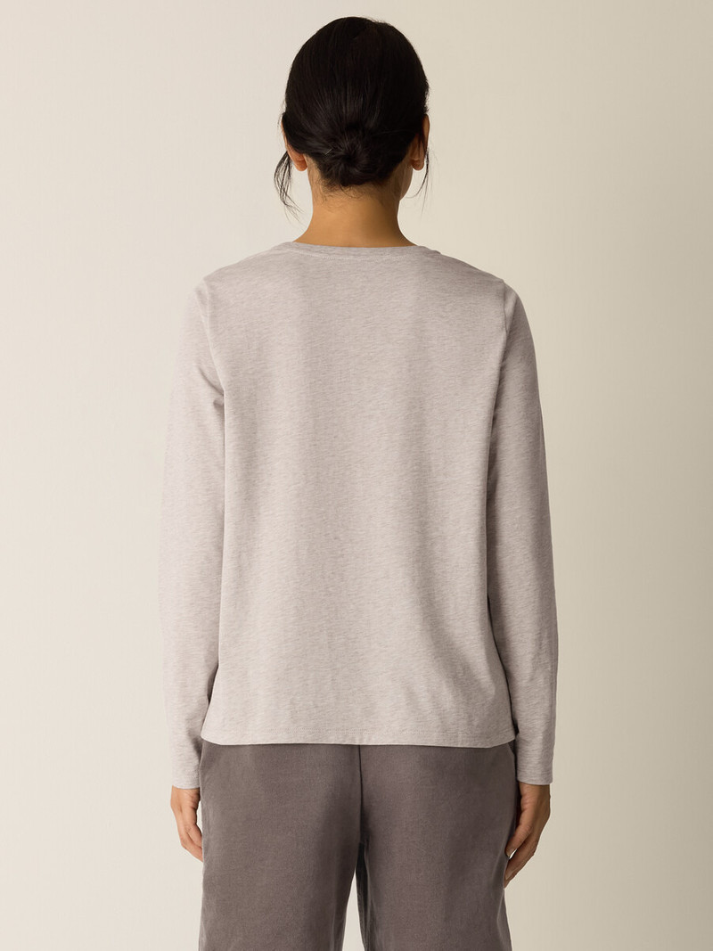 Mélange Fine Organic Cotton Jersey Round Neck Tee 4