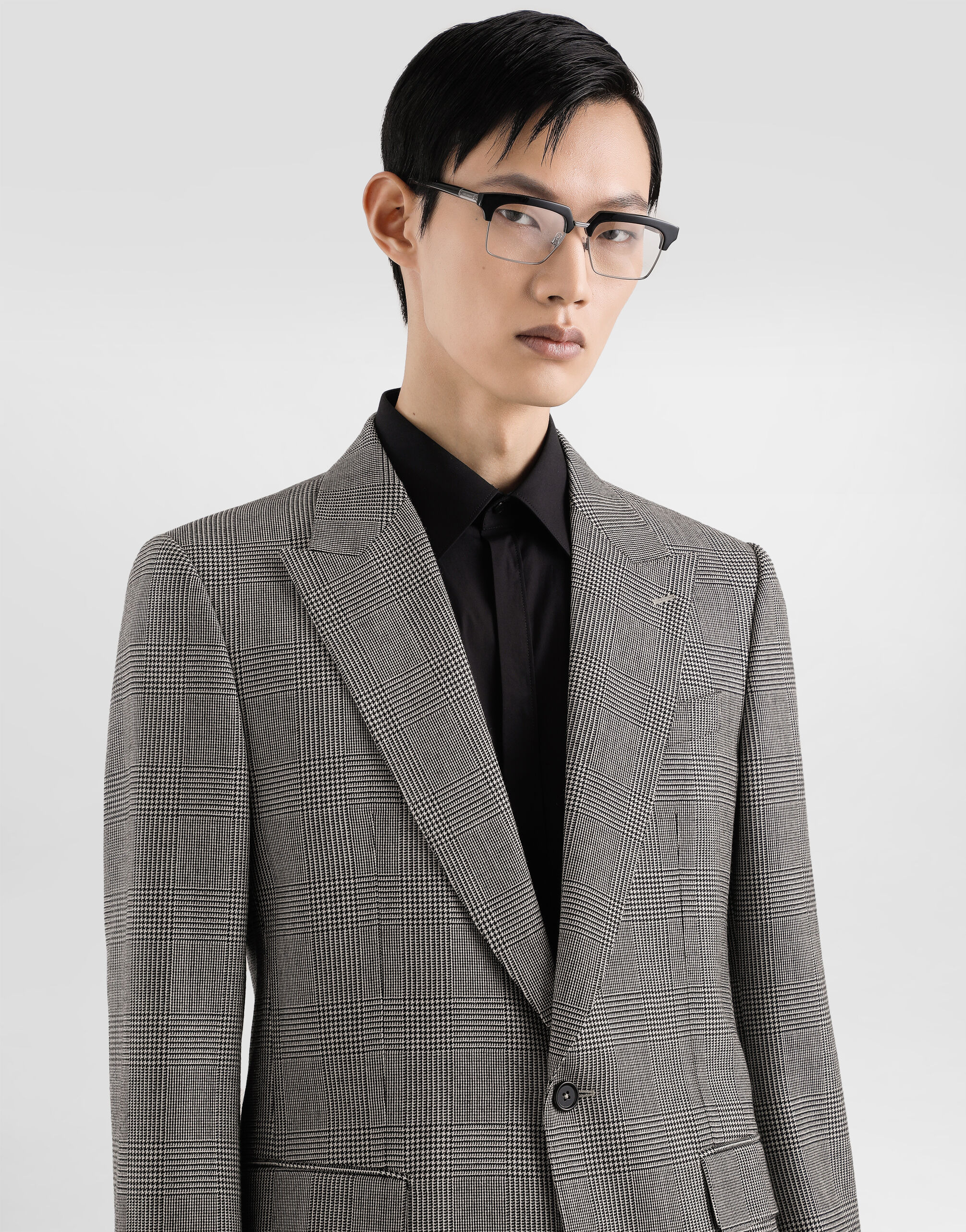 Glen plaid single-breasted sicilia light jacket - 2