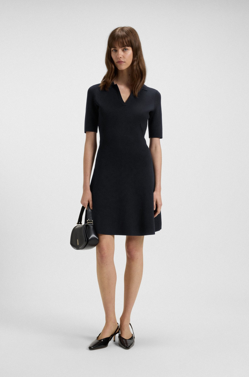 BOSS KNITTED DRESS WITH SKIPPER COLLAR outlook