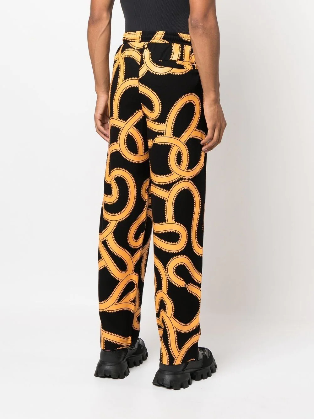 Snake-print track pants - 4