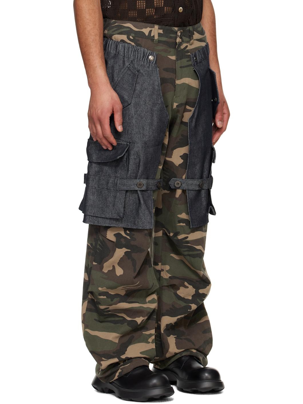 SSENSE Exclusive Navy & Khaki Raptor Layered Cargo Pants - 2