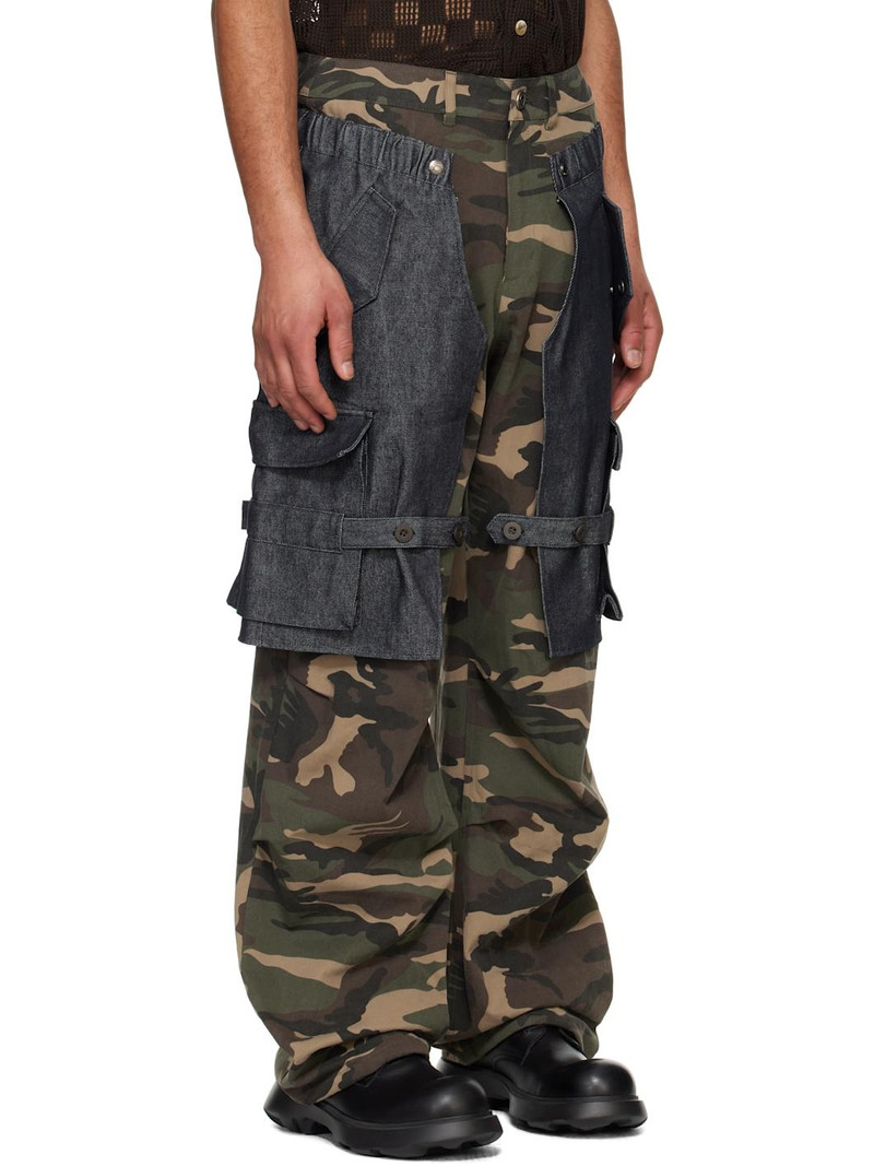 SSENSE Exclusive Navy & Khaki Raptor Layered Cargo Pants 2
