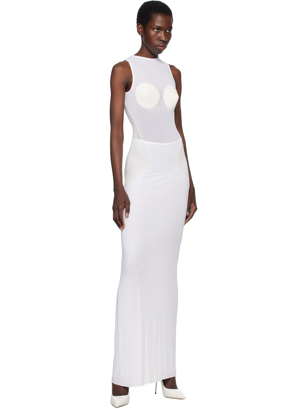 White 'The Conical' Maxi Dress - 4