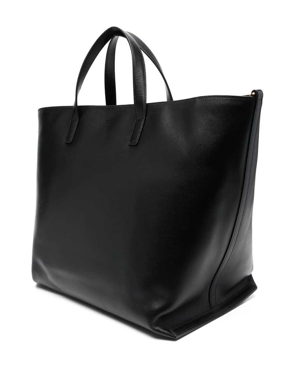 logo-print leather tote bag - 3