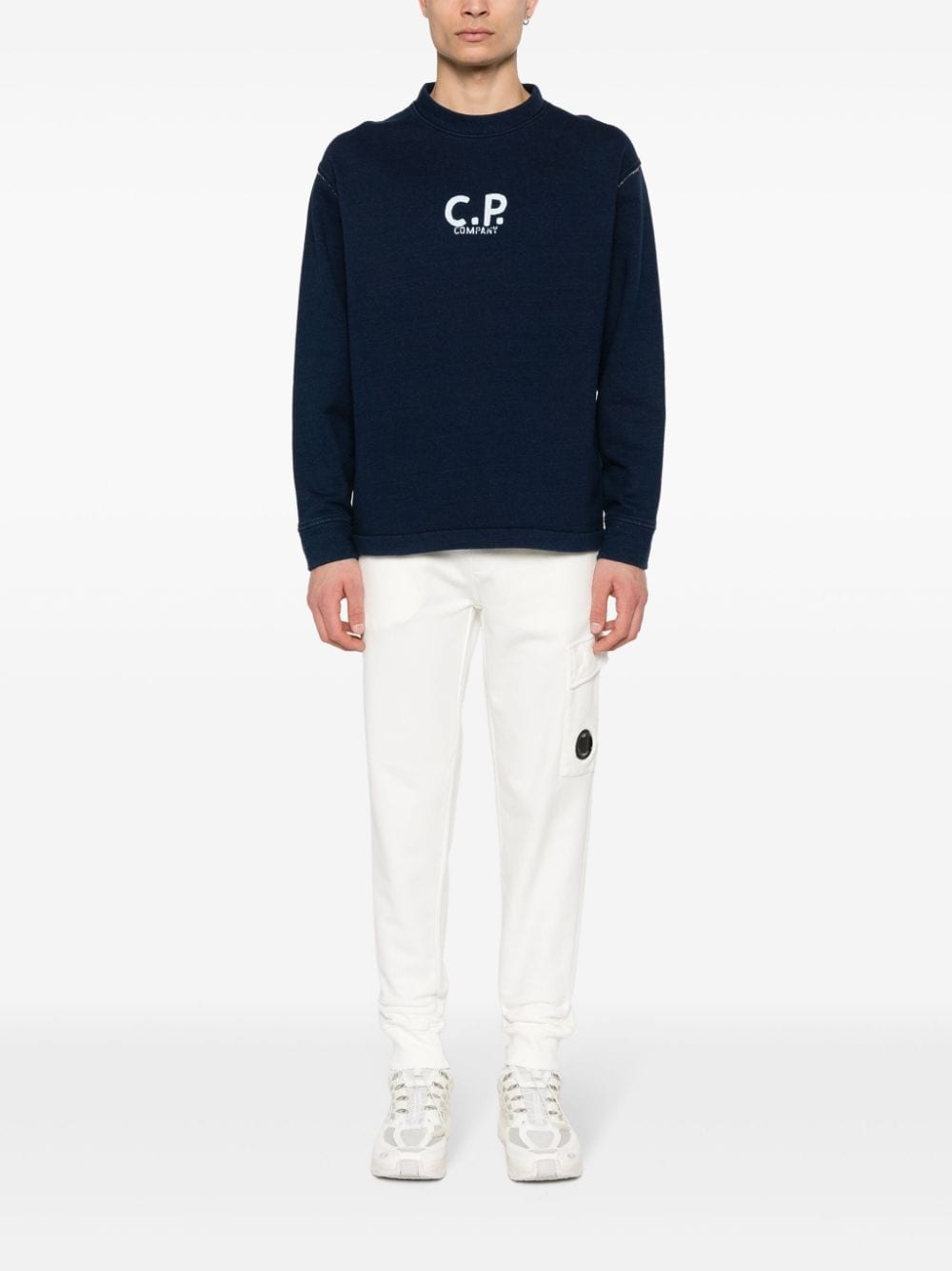 Lens-detail cotton track pants - 2