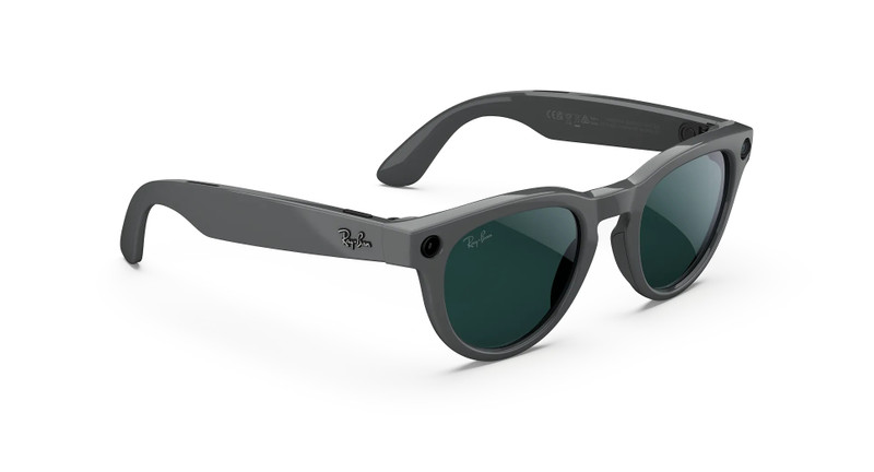 Ray-Ban Ray-Ban Meta Headliner (Gen 2) Shiny Asteroid Grey Transitions Emerald Lenses outlook