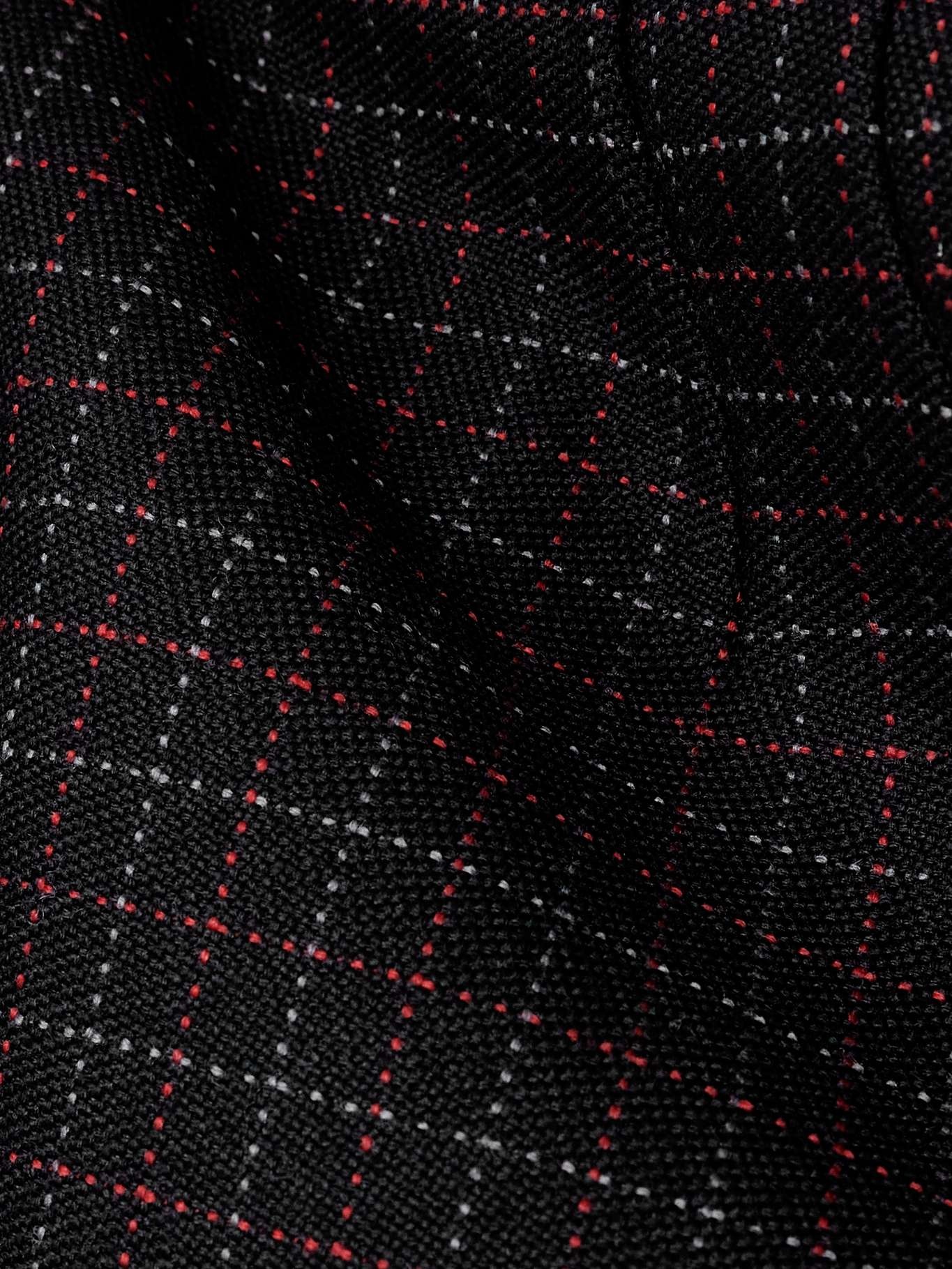Contour checked wool mini skirt Black - 5