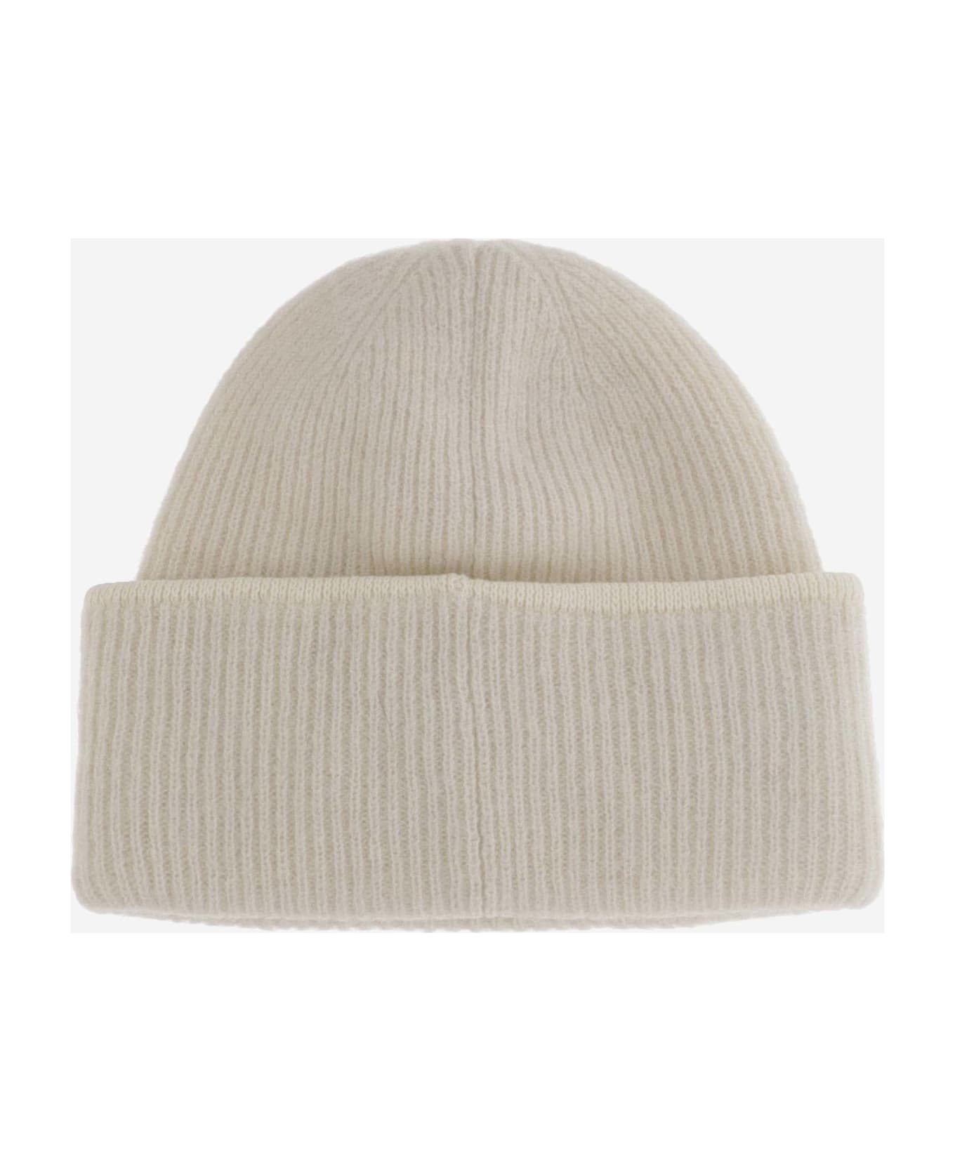 Wool Blend Beanie With Logo - 3