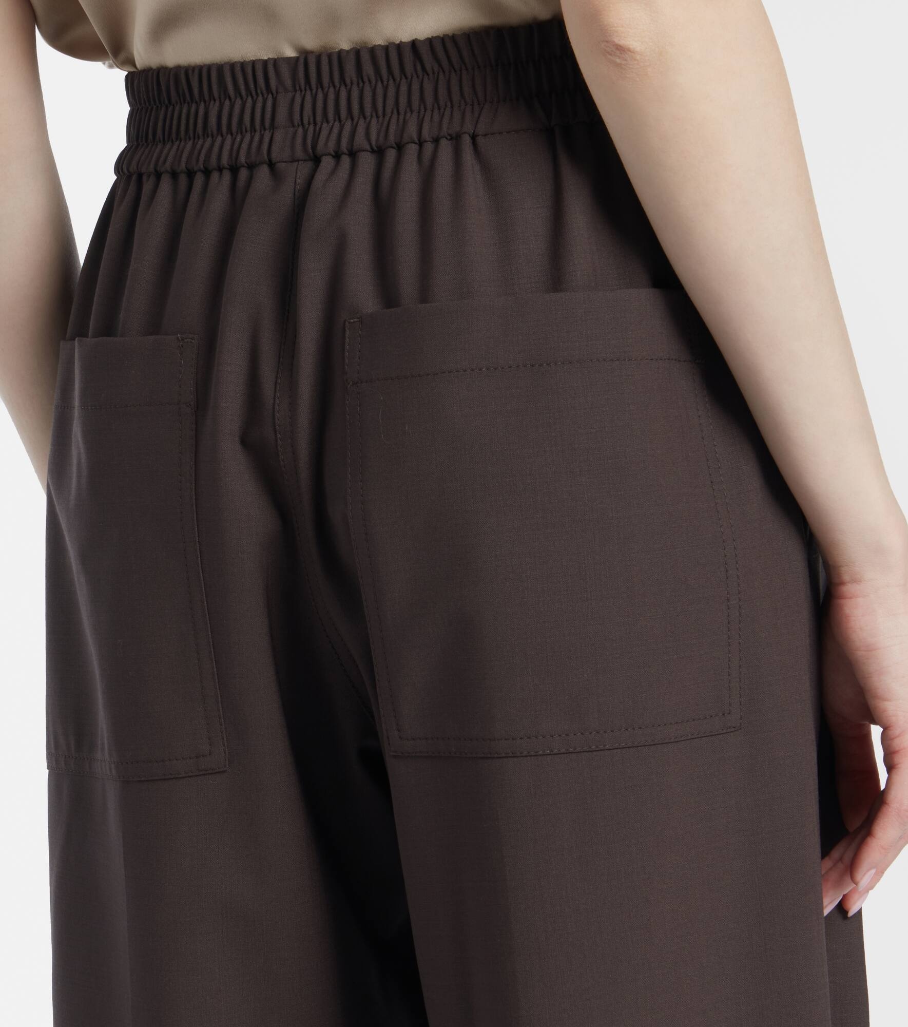 Wool-blend high-rise wide-leg pants - 6