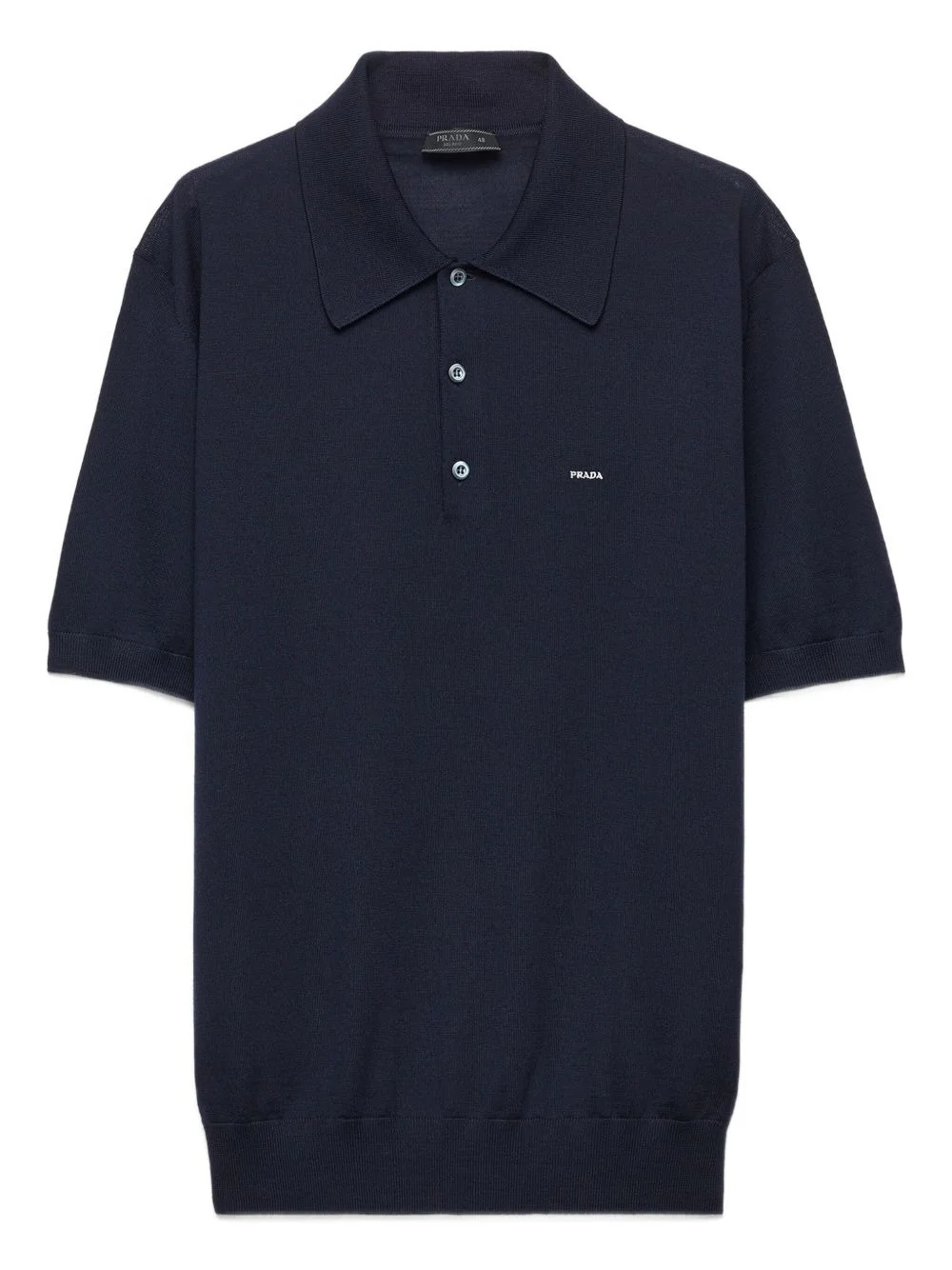 embroidered wool polo shirt - 1