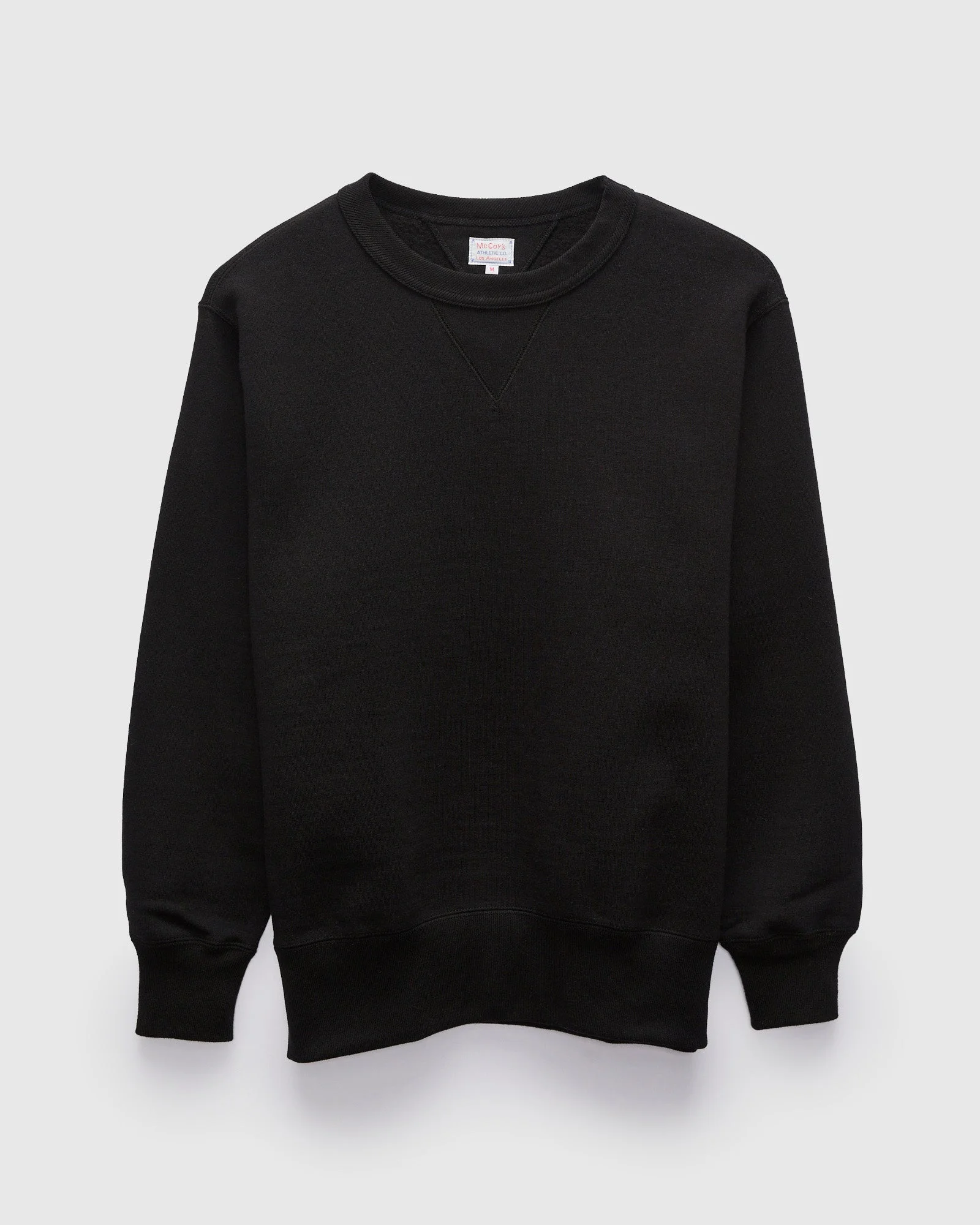 10oz Loopwheel Crewneck Sweatshirt in Black - 1