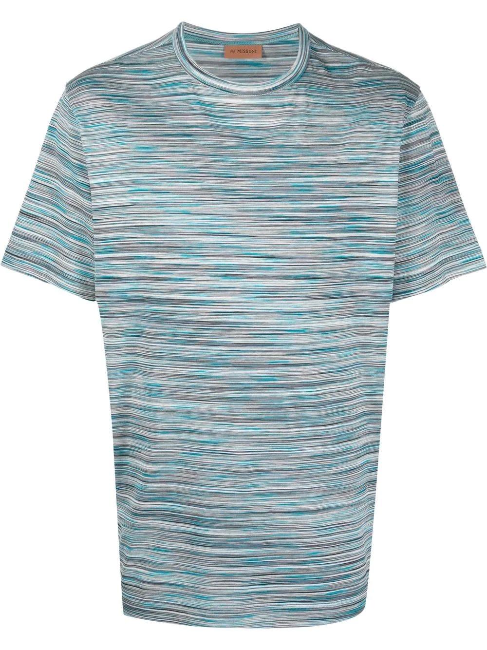 geometric-stripe short-sleeve T-shirt - 1