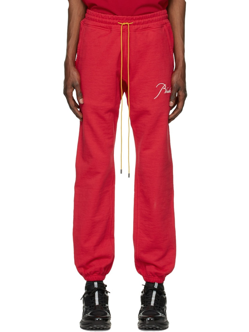 Red Terry Lounge Pants - 1