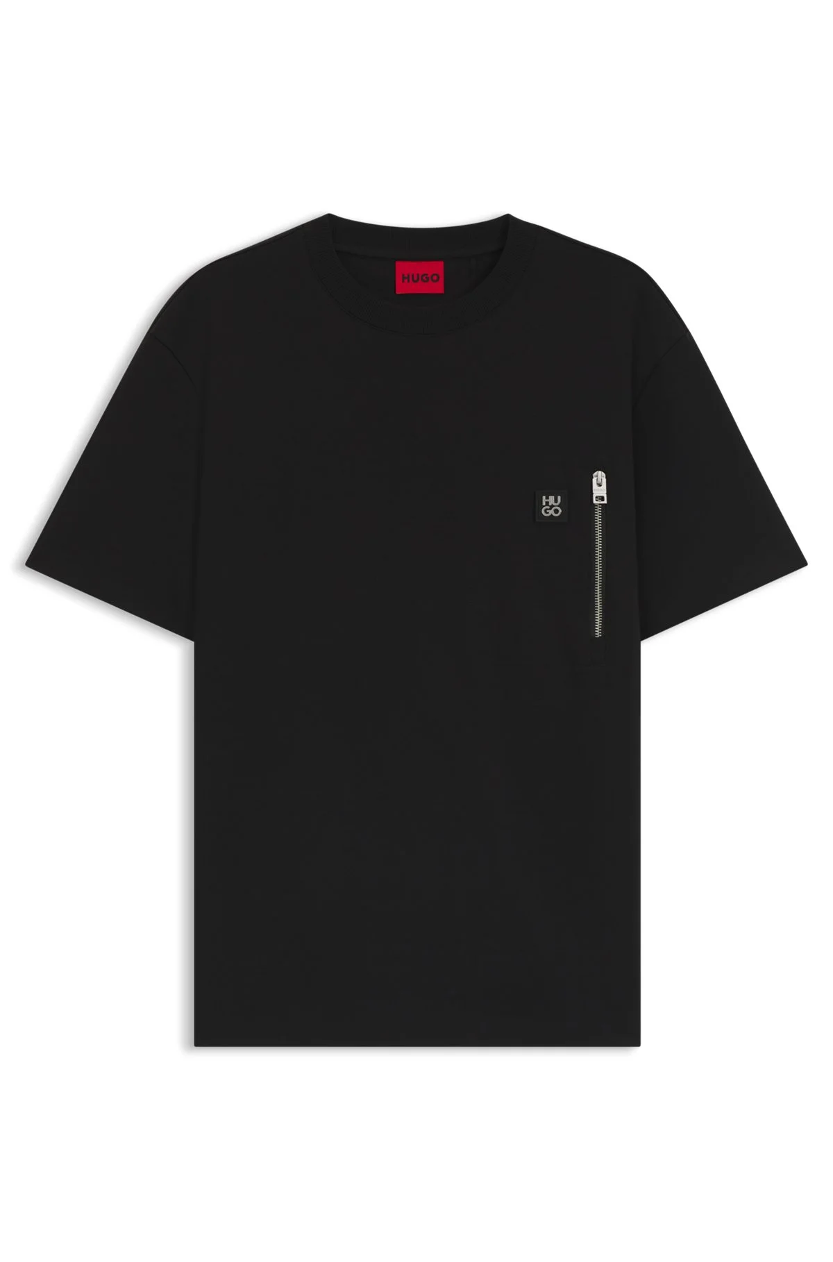 INTERLOCK-COTTON T-SHIRT WITH ZIP POCKET - 1