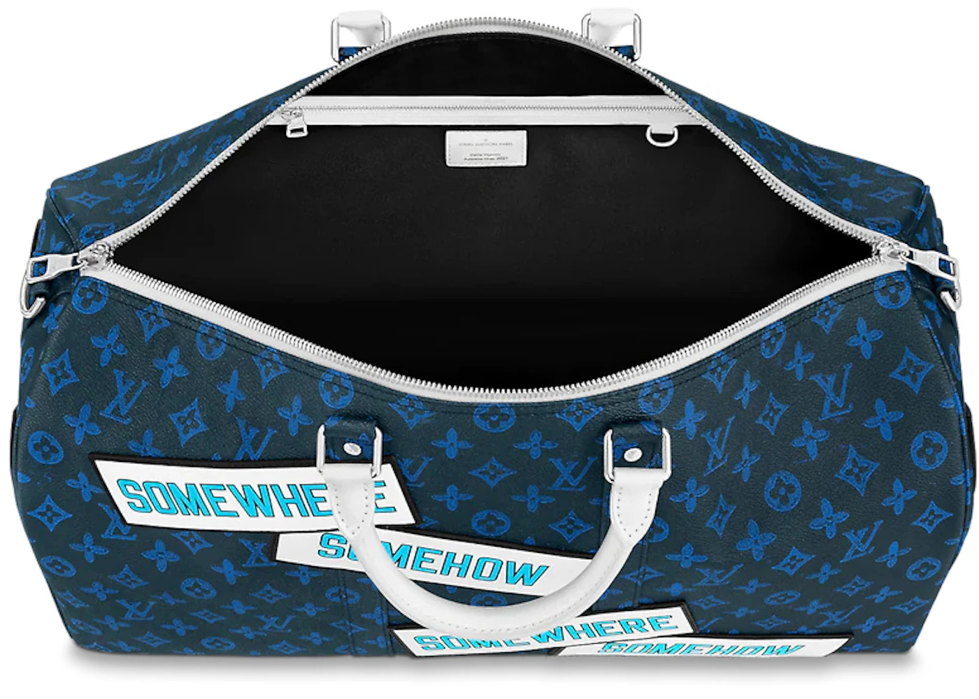 Louis Vuitton Keepall Bandouliere 50 Monogram Blue - 3