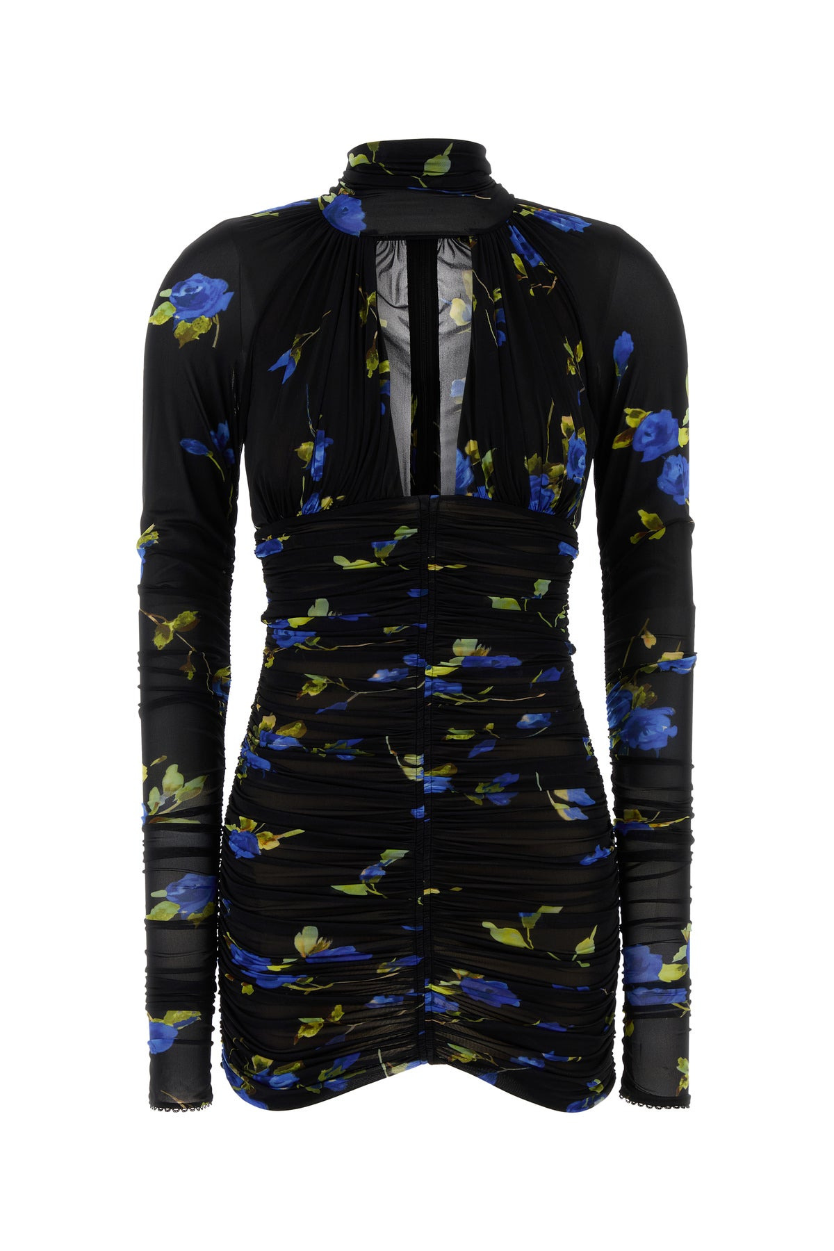 Printed jersey mini dress - 1