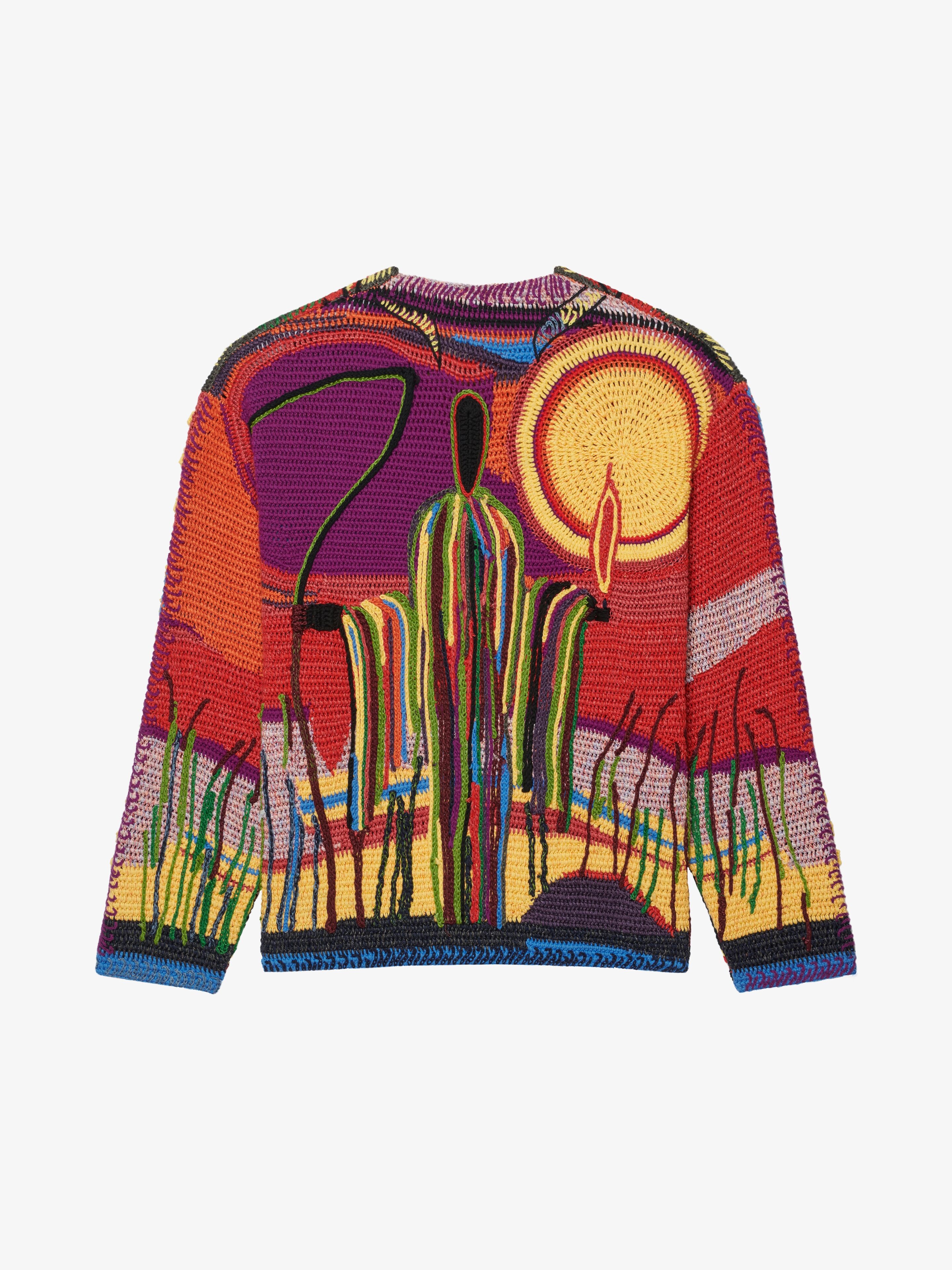 OVERSIZED SWEATER IN CROCHET WITH REAPER PATTERN - 5