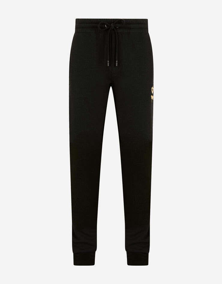 Jersey jogging pants with embroidery - 3