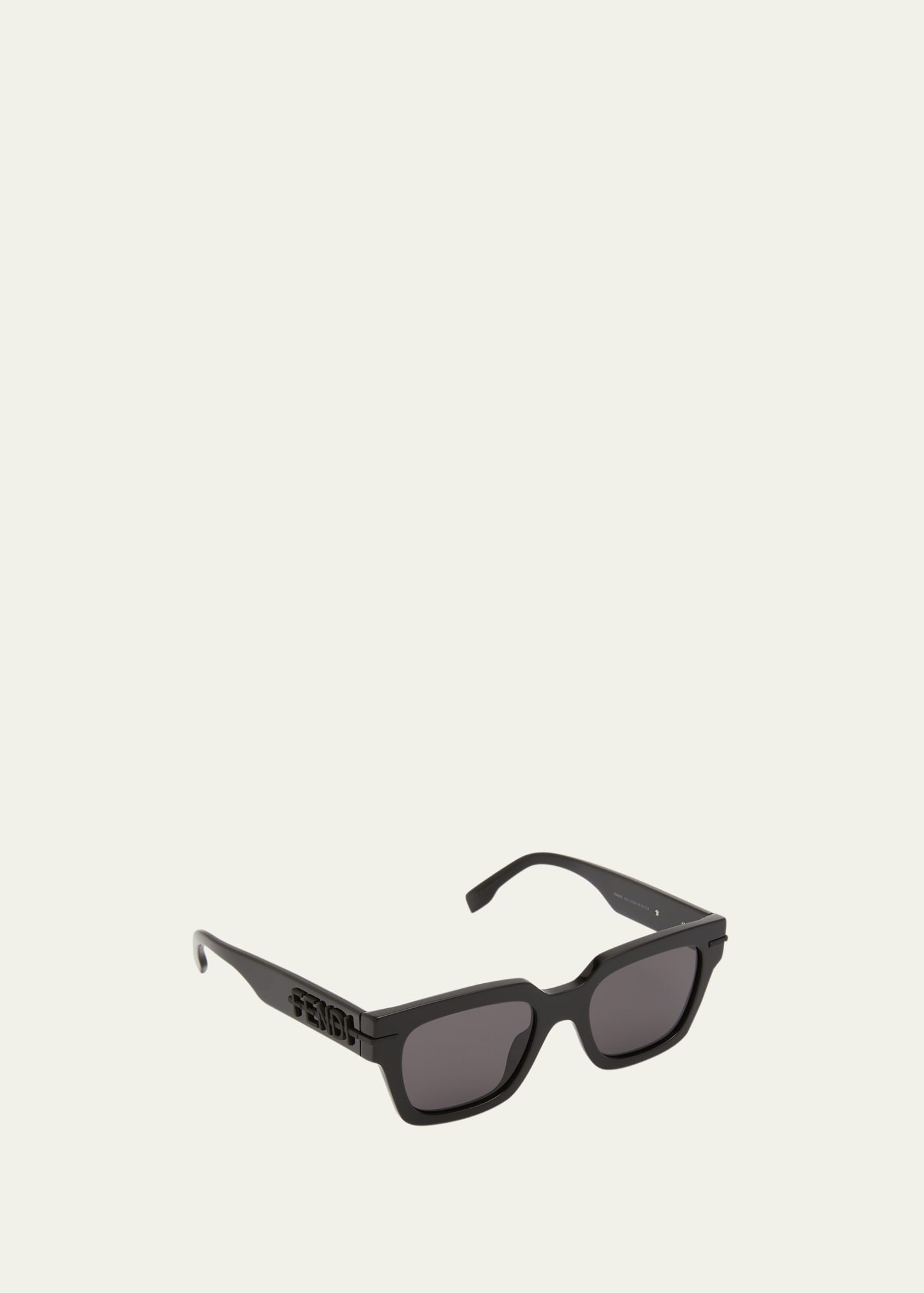 Men's Tonal Logo Acetate Square Sunglasses - 1