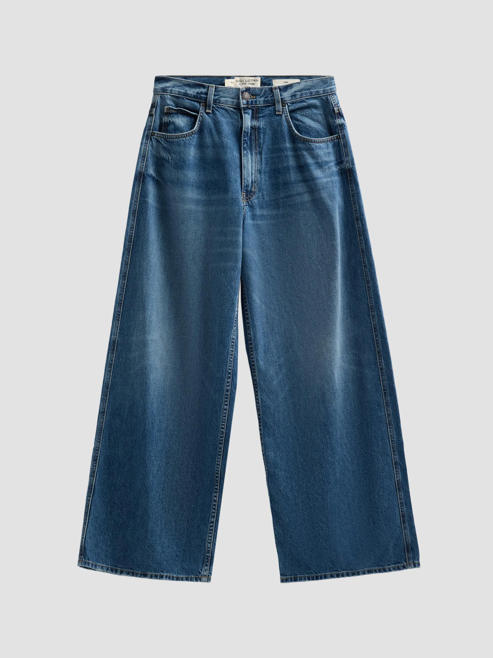 Women's Terese Baggy Straight-Leg Jeans - Rosebowl Wash - 1