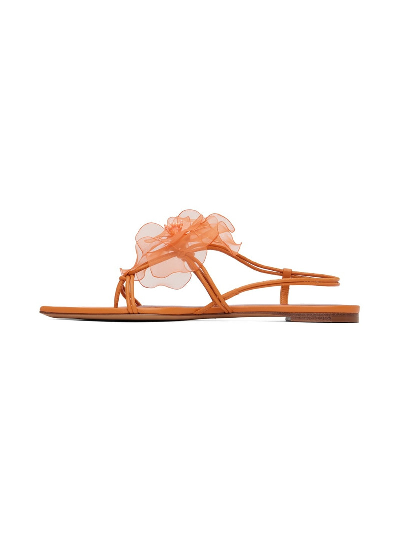 faux-flower leather sandals 3