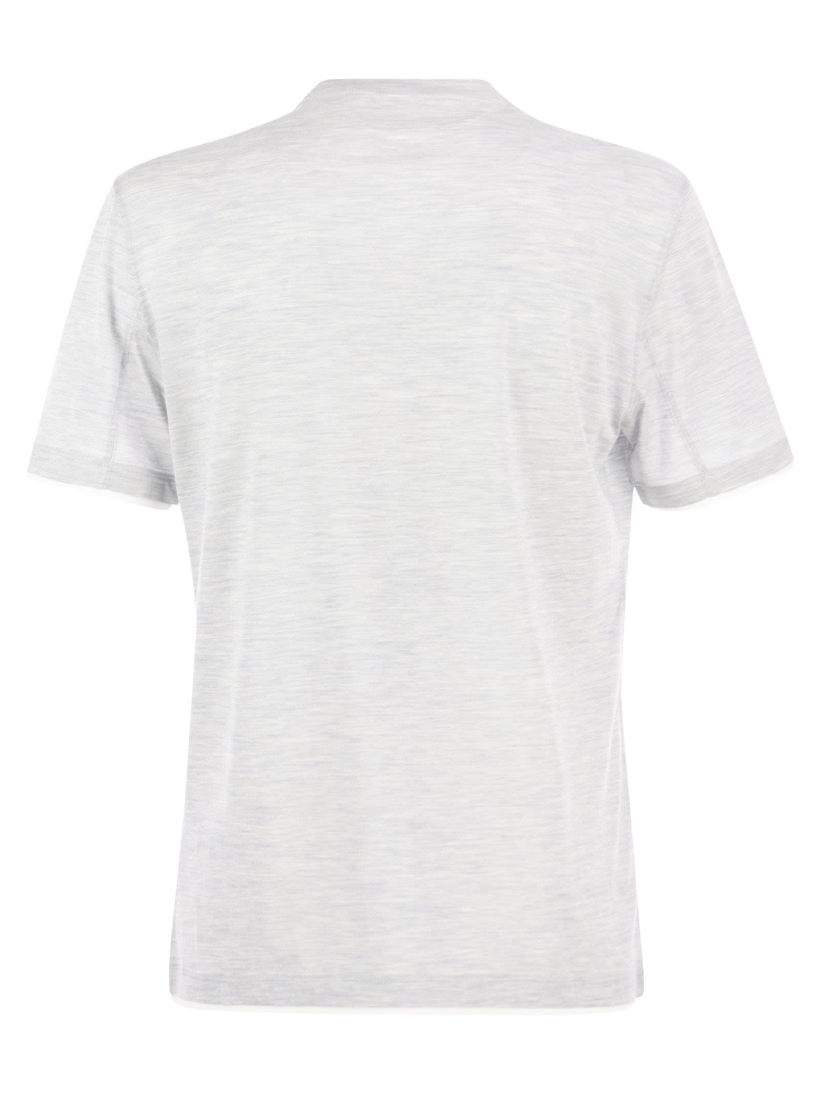 Brunello Cucinelli Men Slim Fit Crew-Neck T-Shirt In Lightweight Cotton Jersey - 2