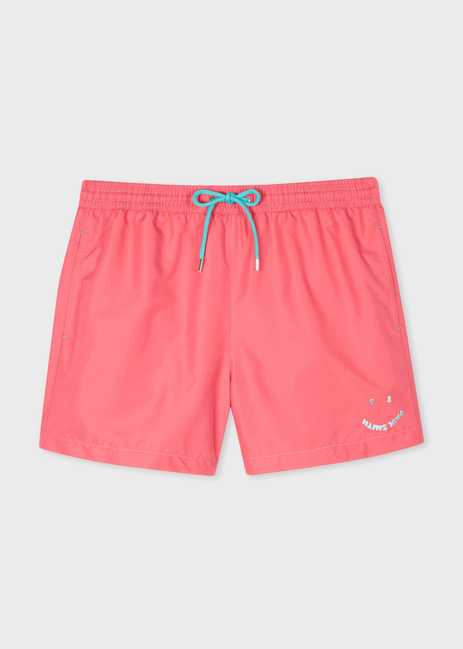 Pink 'Happy' Swim Shorts - 1