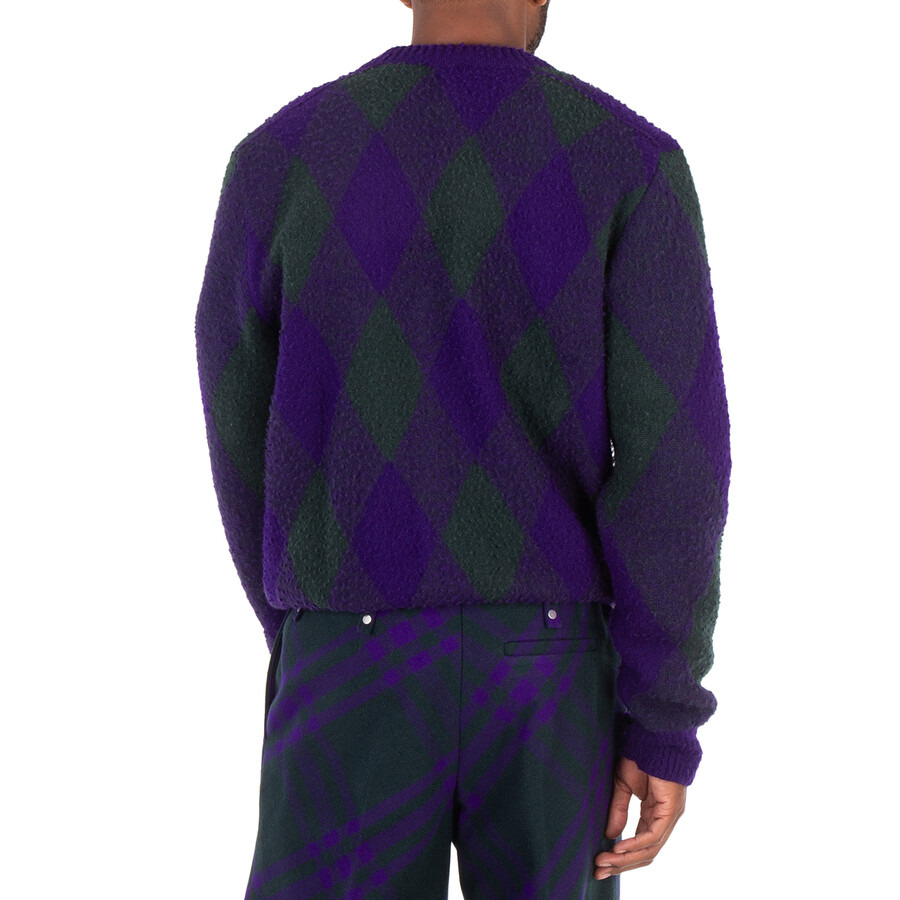 Burberry Argyle-Pattern Wool Cardigan - 3