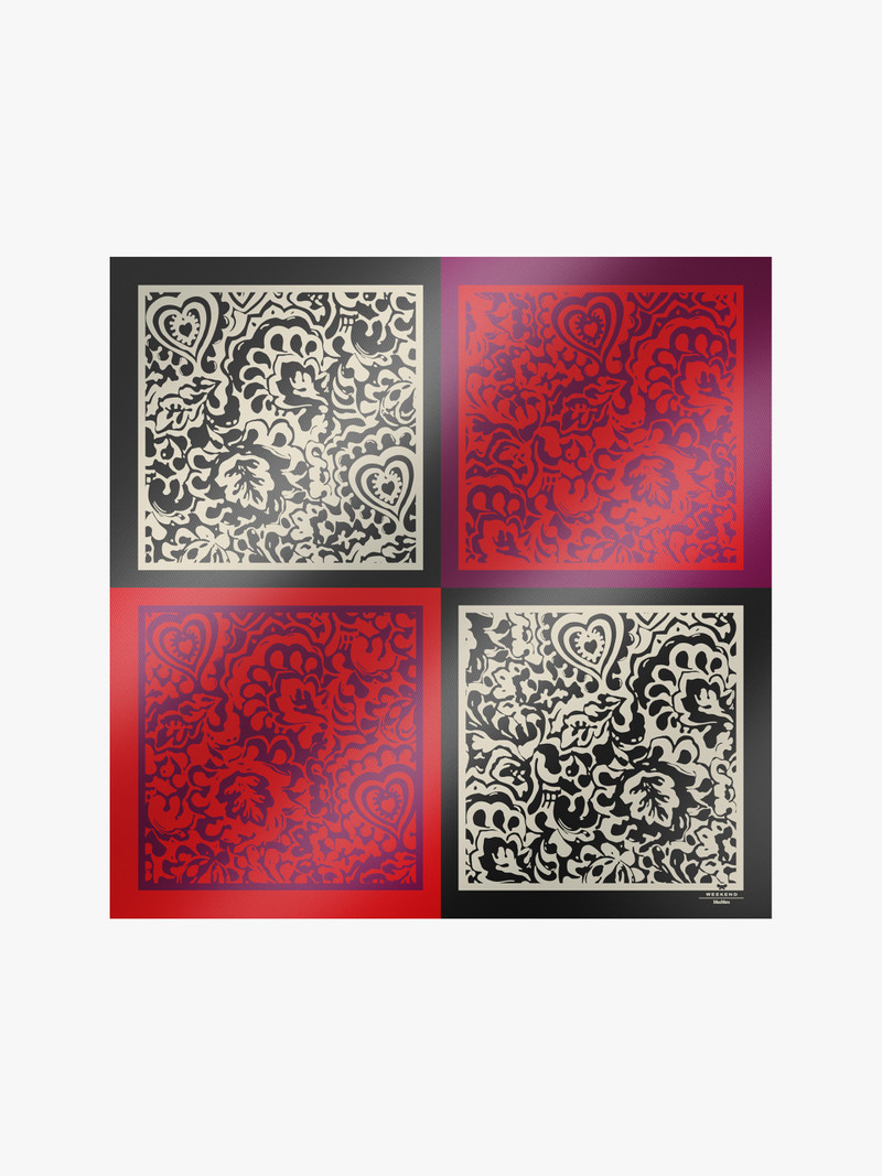 ONESTO Printed silk twill foulard 1