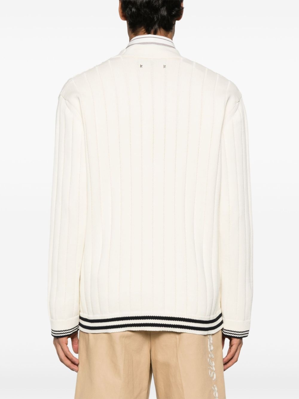 cable-knit cotton cardigan - 4
