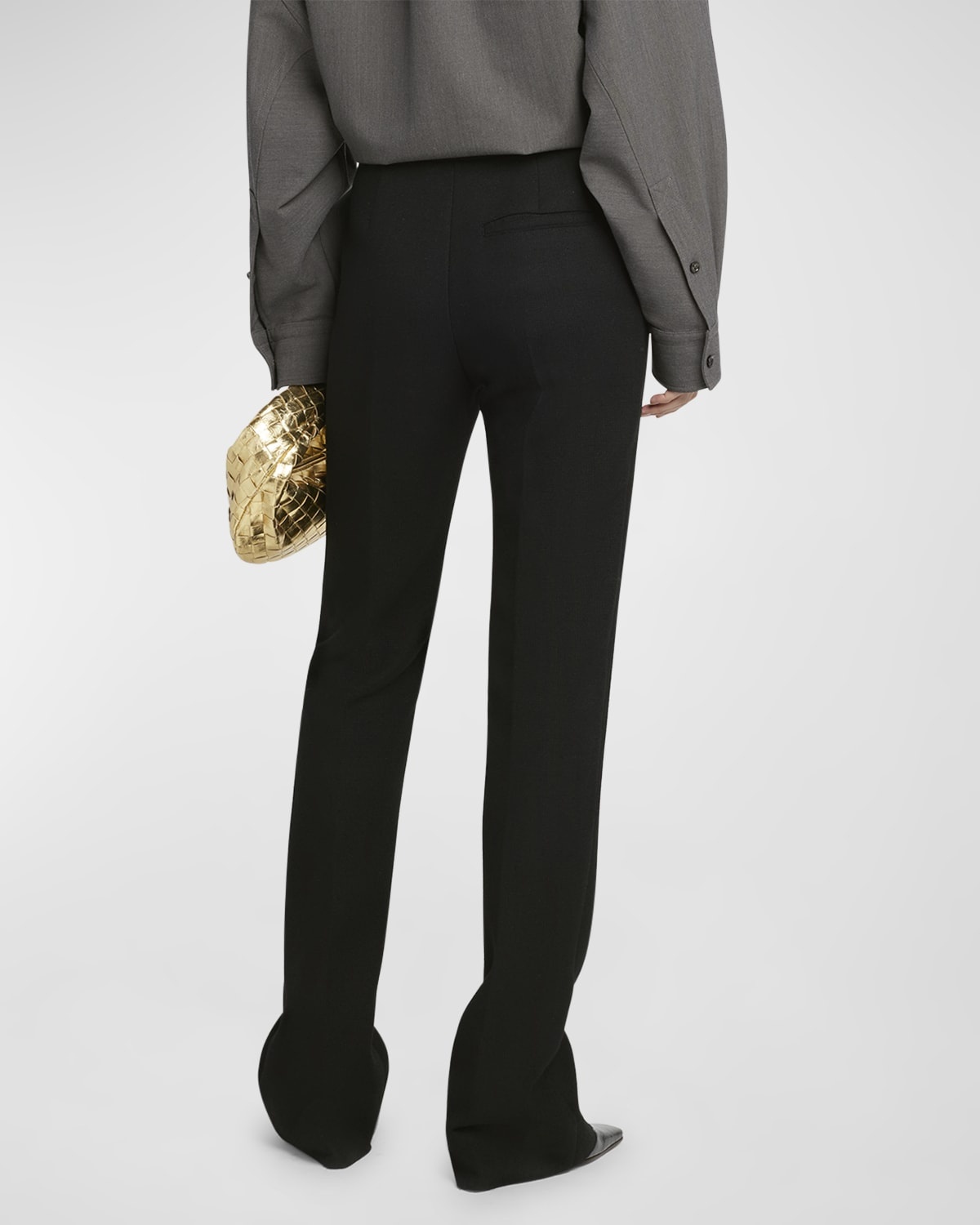 Wool Twill Flare Trousers - 6