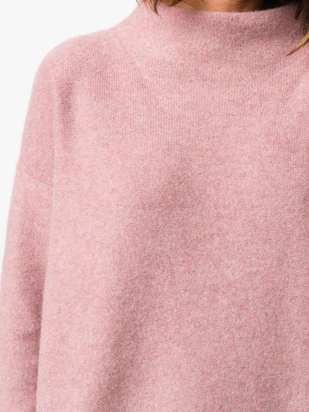 funnel neck cashmere jumper  - 5