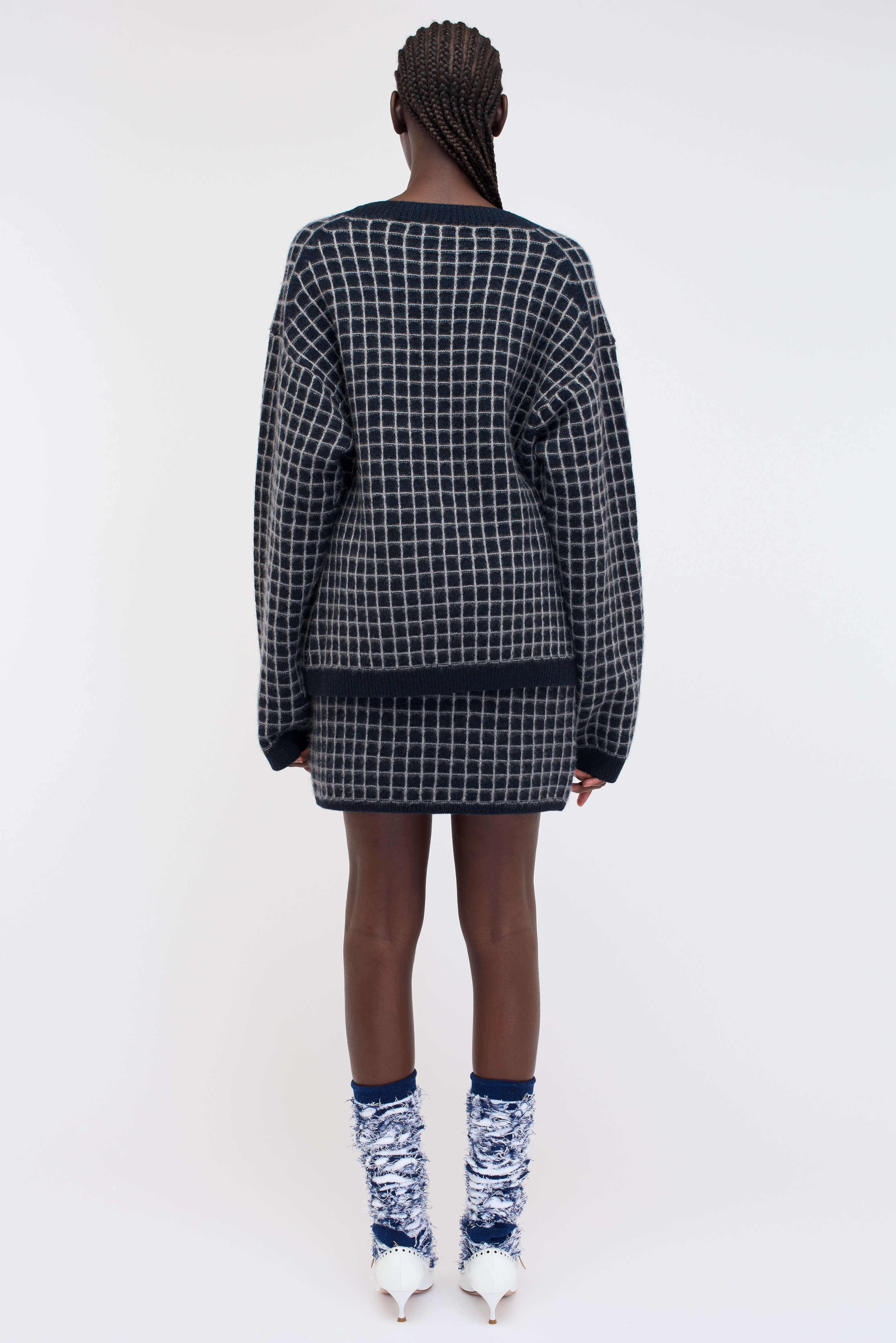 GRID STITCH WOMEN'S CARDIGAN - 5