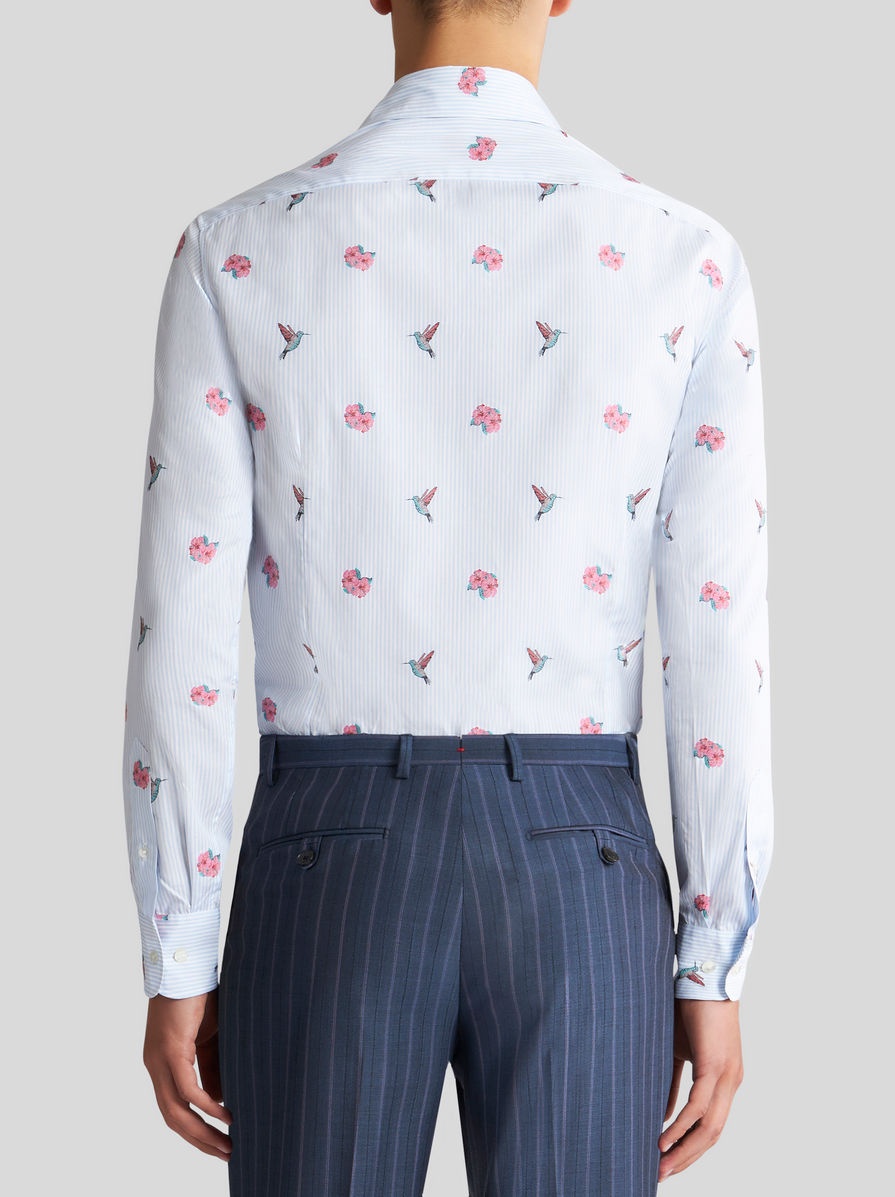 STRIPED AND JACQUARD-PATTERNED SHIRT - 4