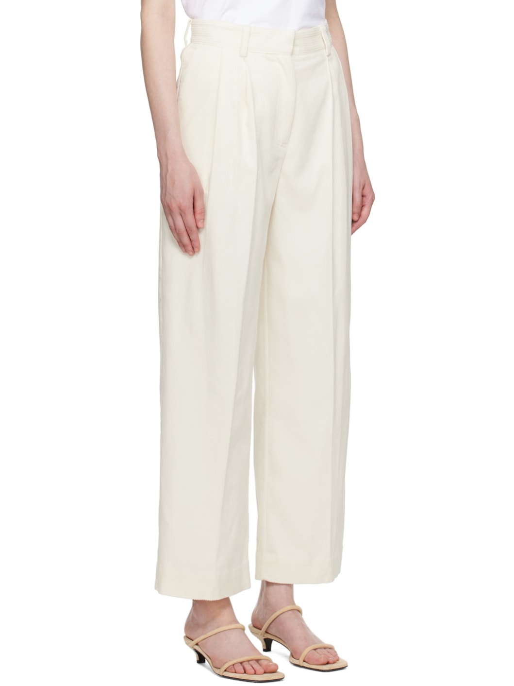 Off-White Pleated Trousers - 2