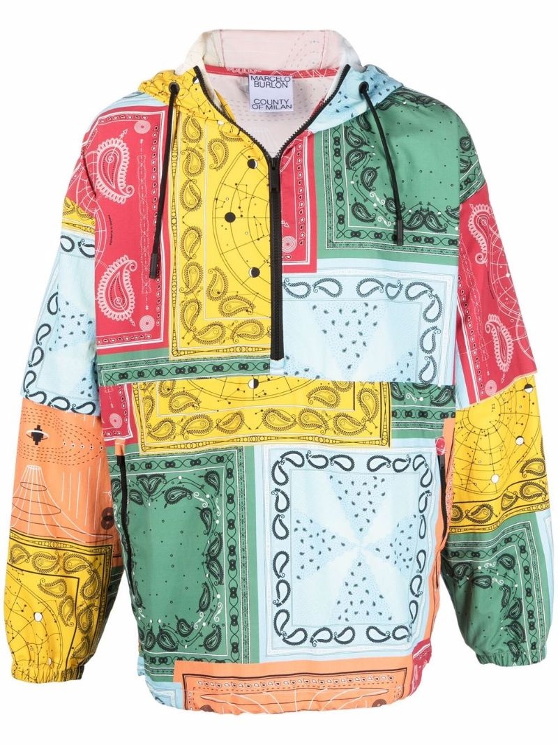 bandana-print lightweight jacket - 1