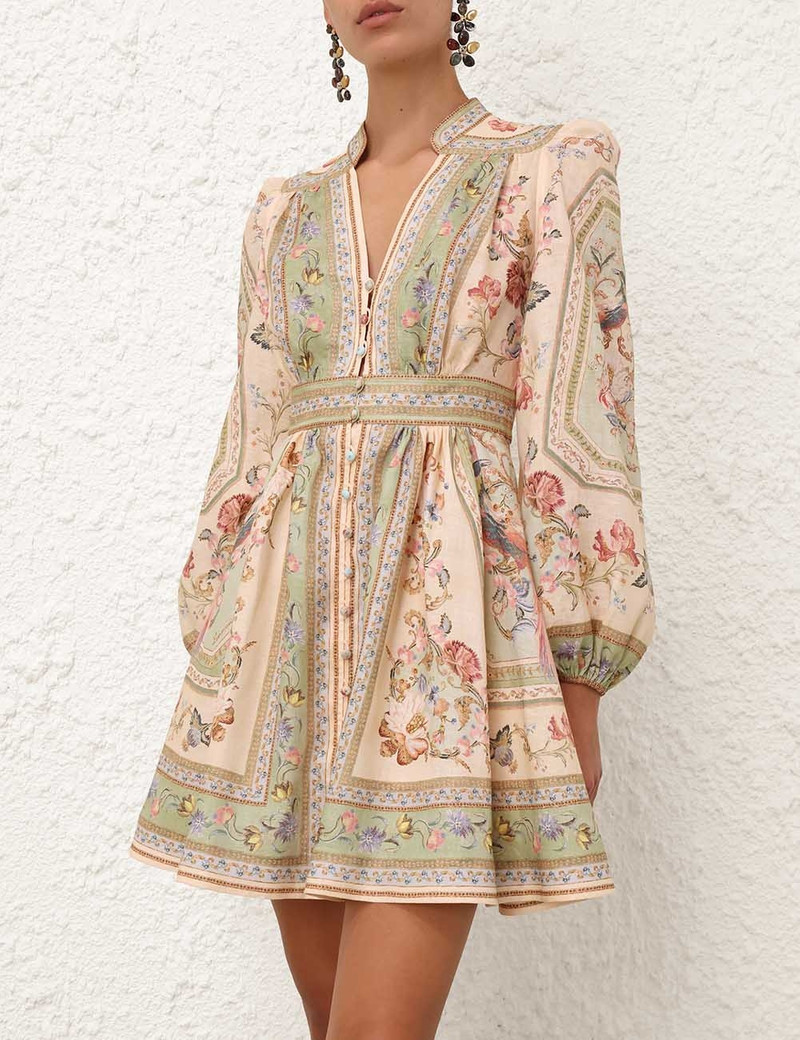 Zimmermann ROSELIGHT PLUNGE MINI DRESS outlook