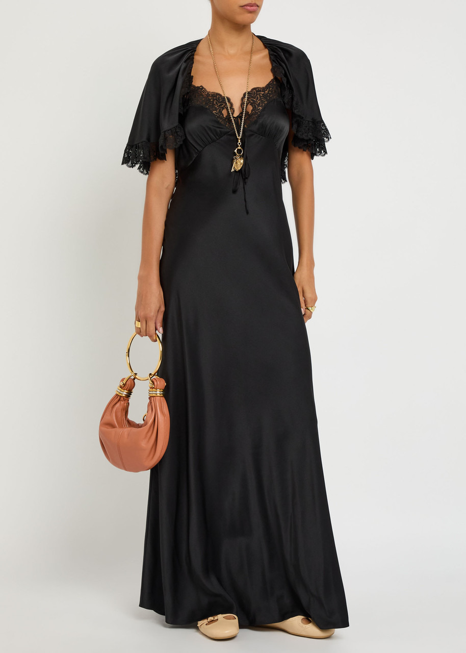 Chloe Cape-effect Silk Gown - 4