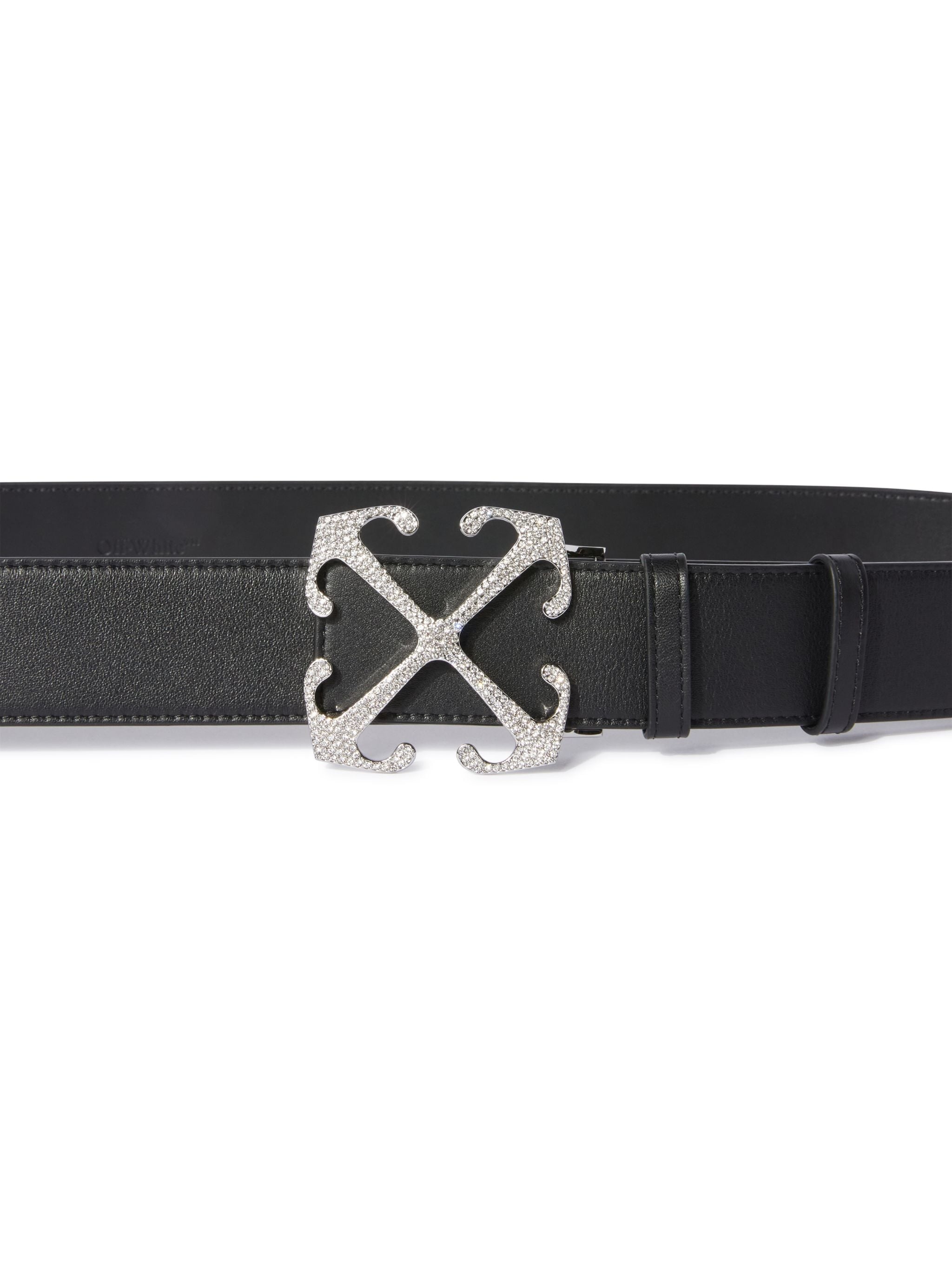 Black Leather Arrow Belt 50mm - 2