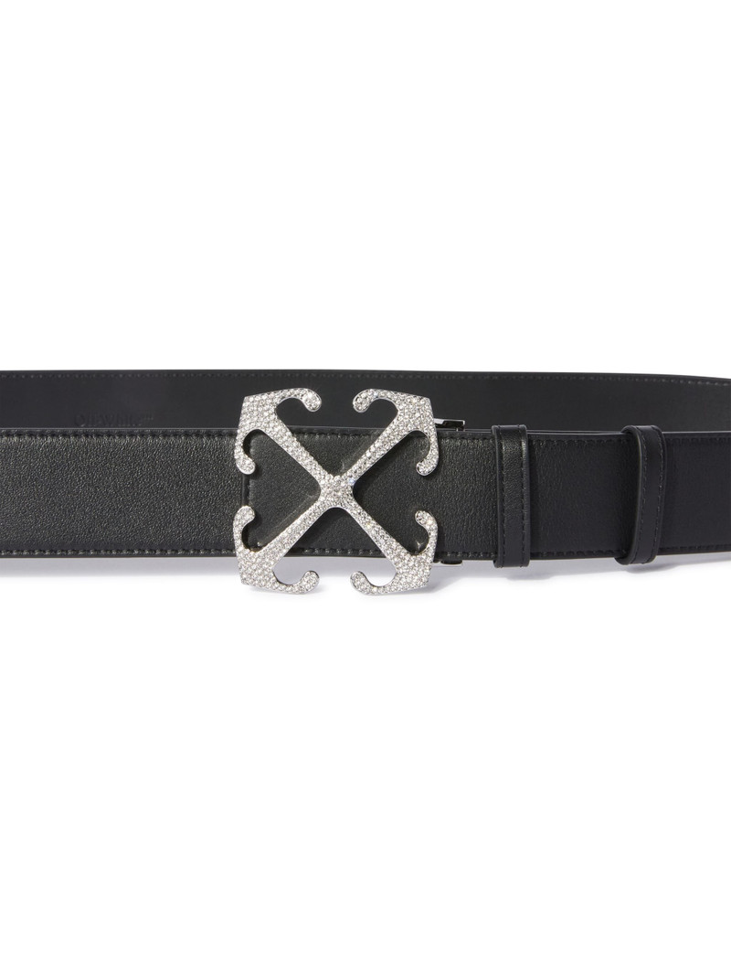 Off-White Black Leather Arrow Belt 50mm outlook