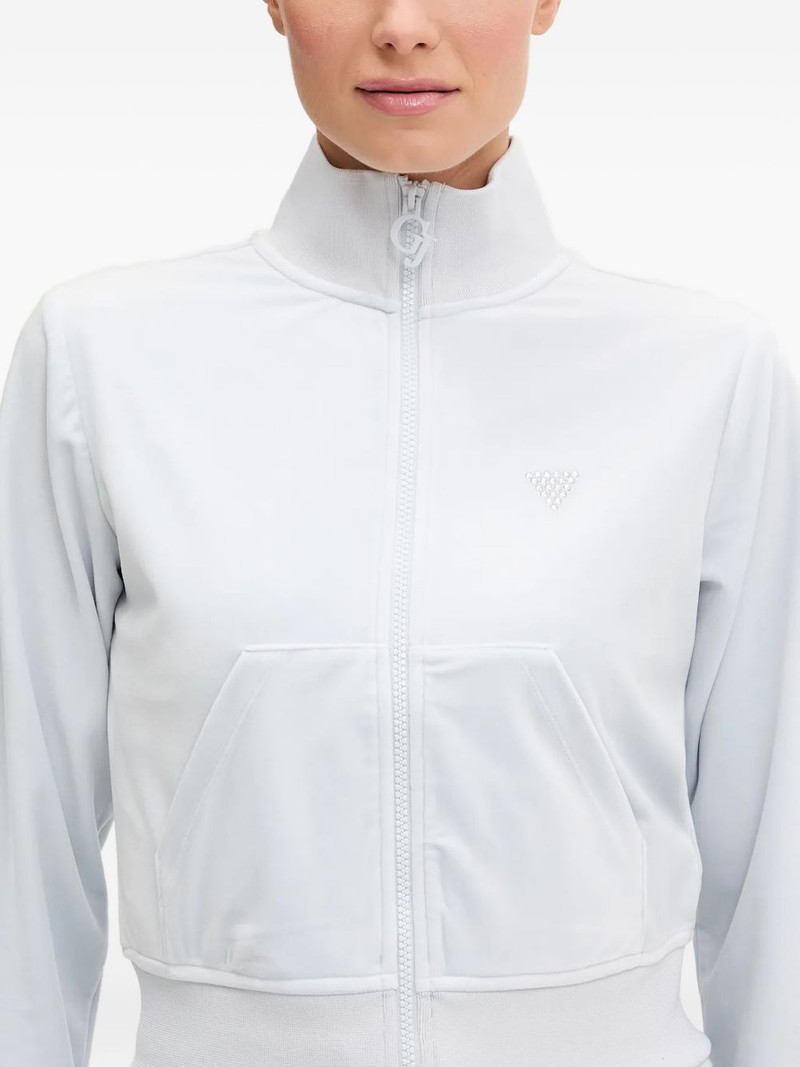 rhinestone-embellished zip-up sweatshirt 4