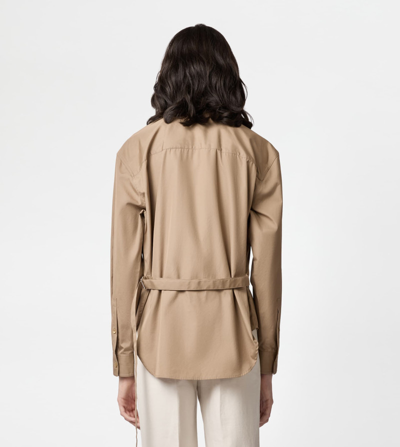 SHIRT IN POPLIN - BEIGE 5