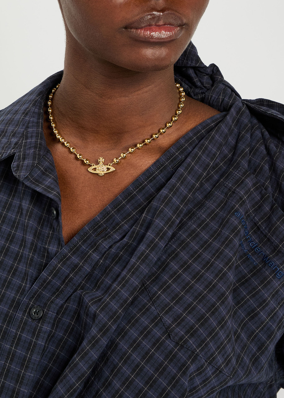 Vivienne Westwood Thames Mini Bas Relief orb Necklace - 2
