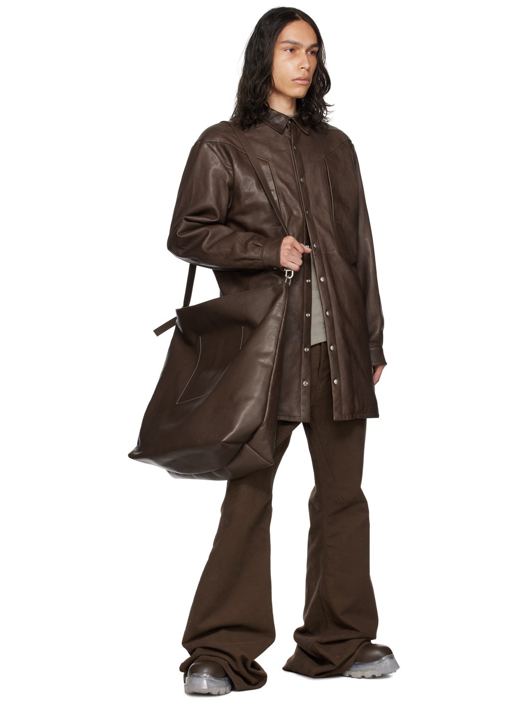 Brown Jumbo Fogpocket Leather Jacket - 4