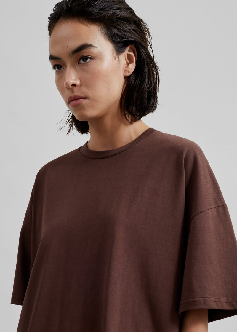 Faro Boxy Tee - Brown 4