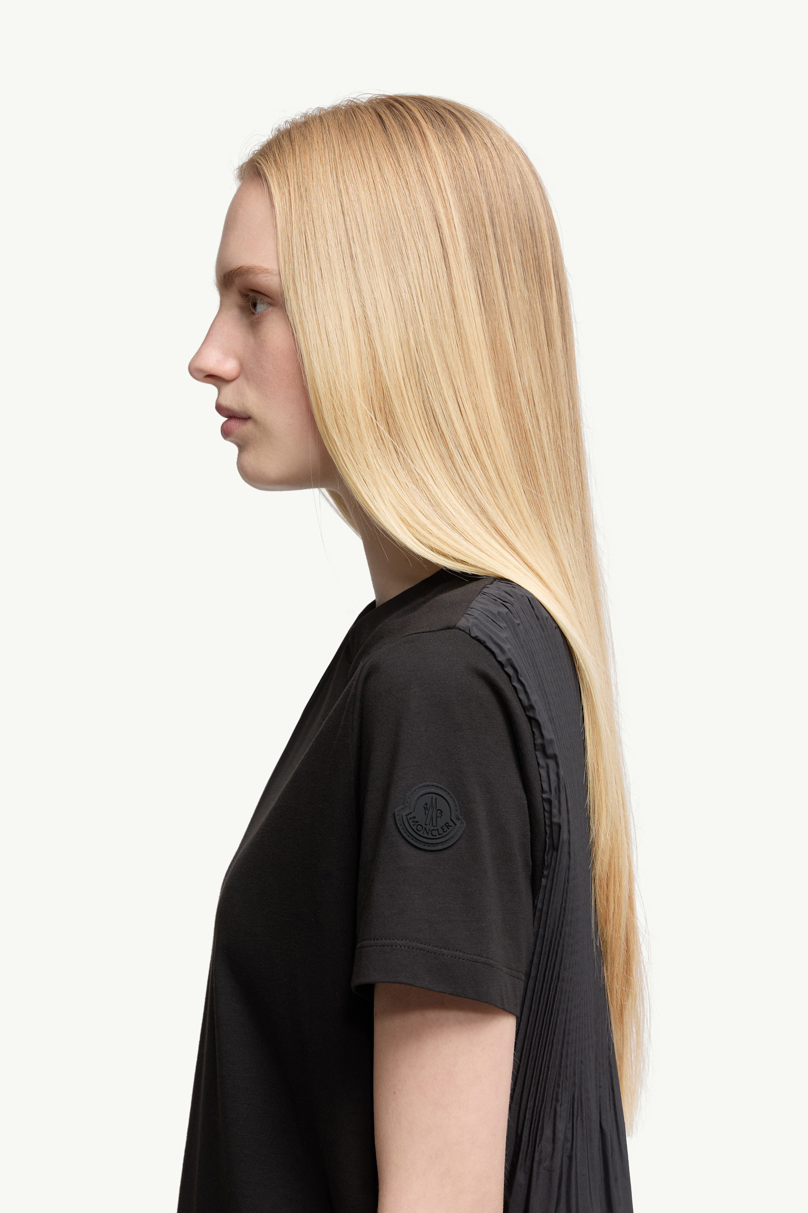 Pleated Back Cotton T-Shirt - 4