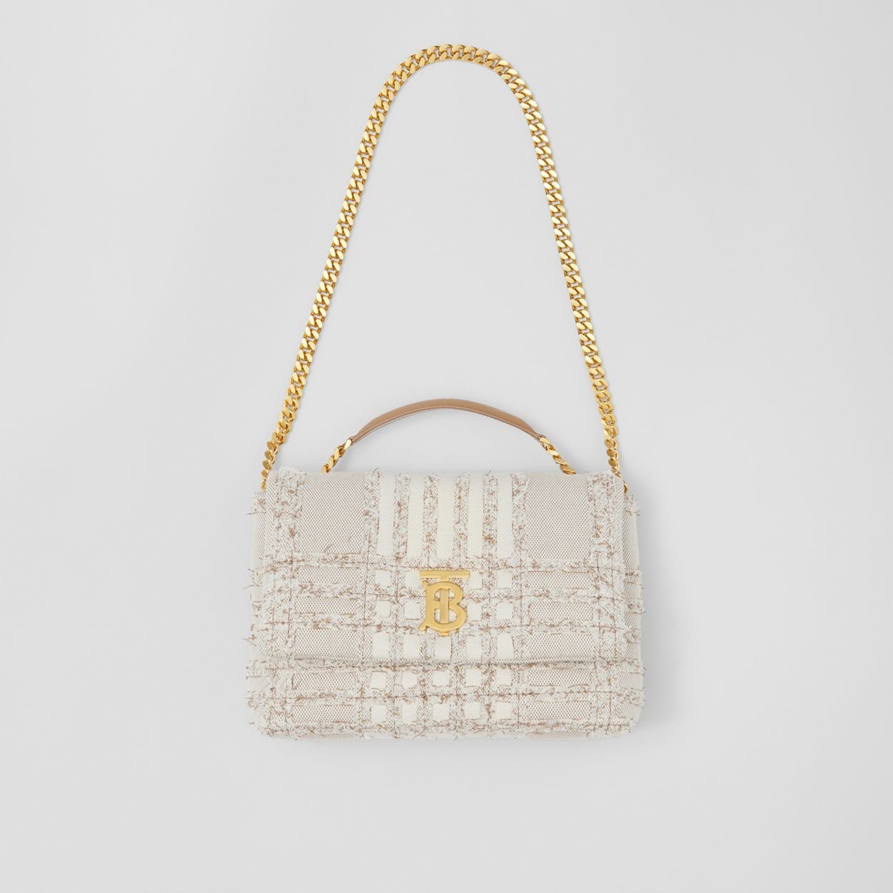 Small Needle Punch Check Canvas Lola Satchel - 4