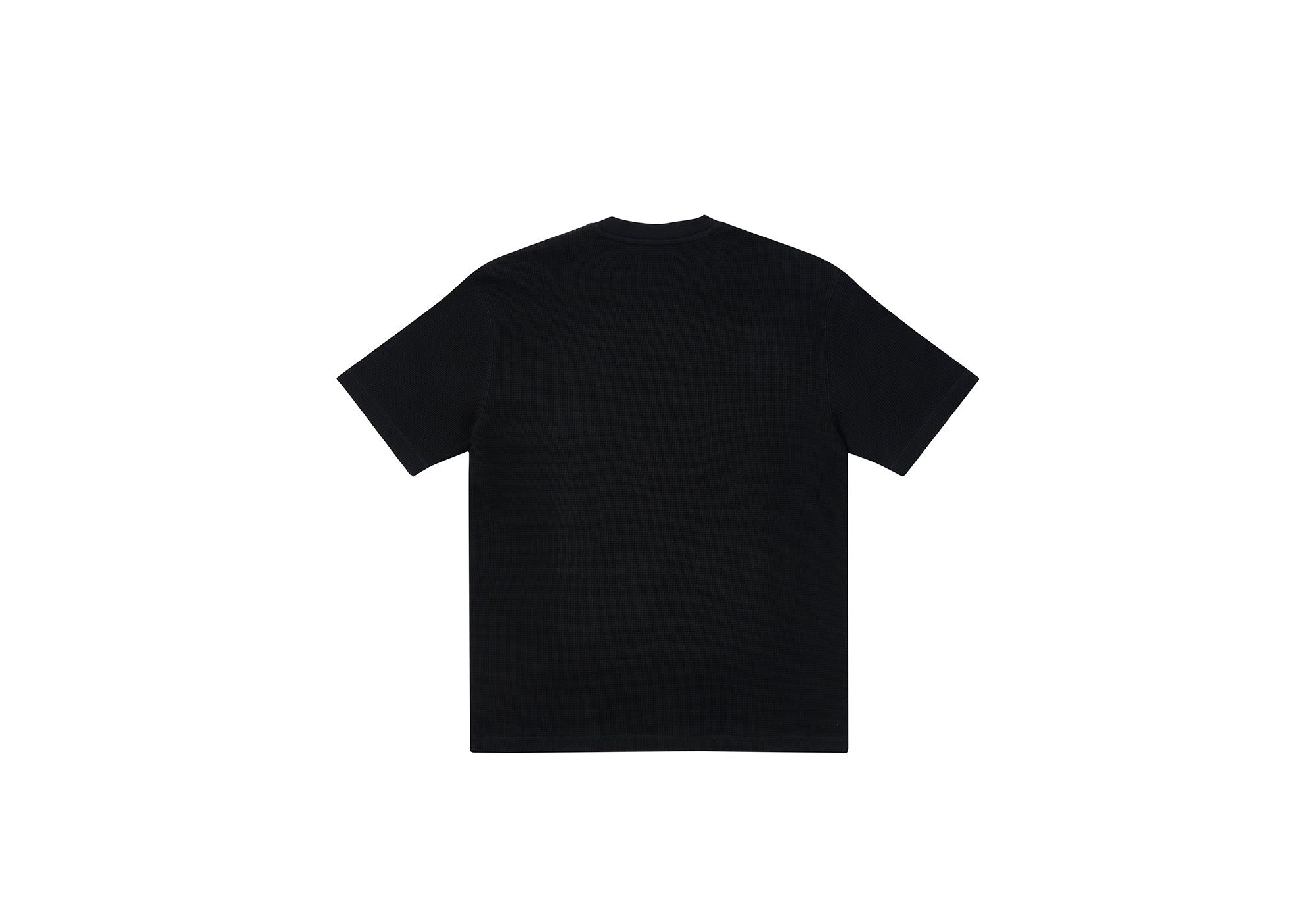 WAFFLE OVERLOCK T-SHIRT BLACK - 2