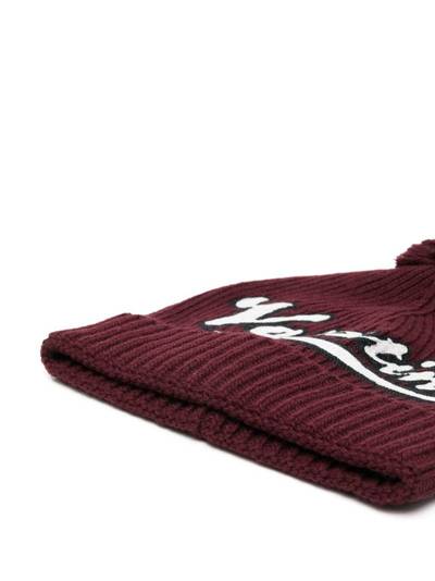 Valentino embroidered logo beanie hat outlook